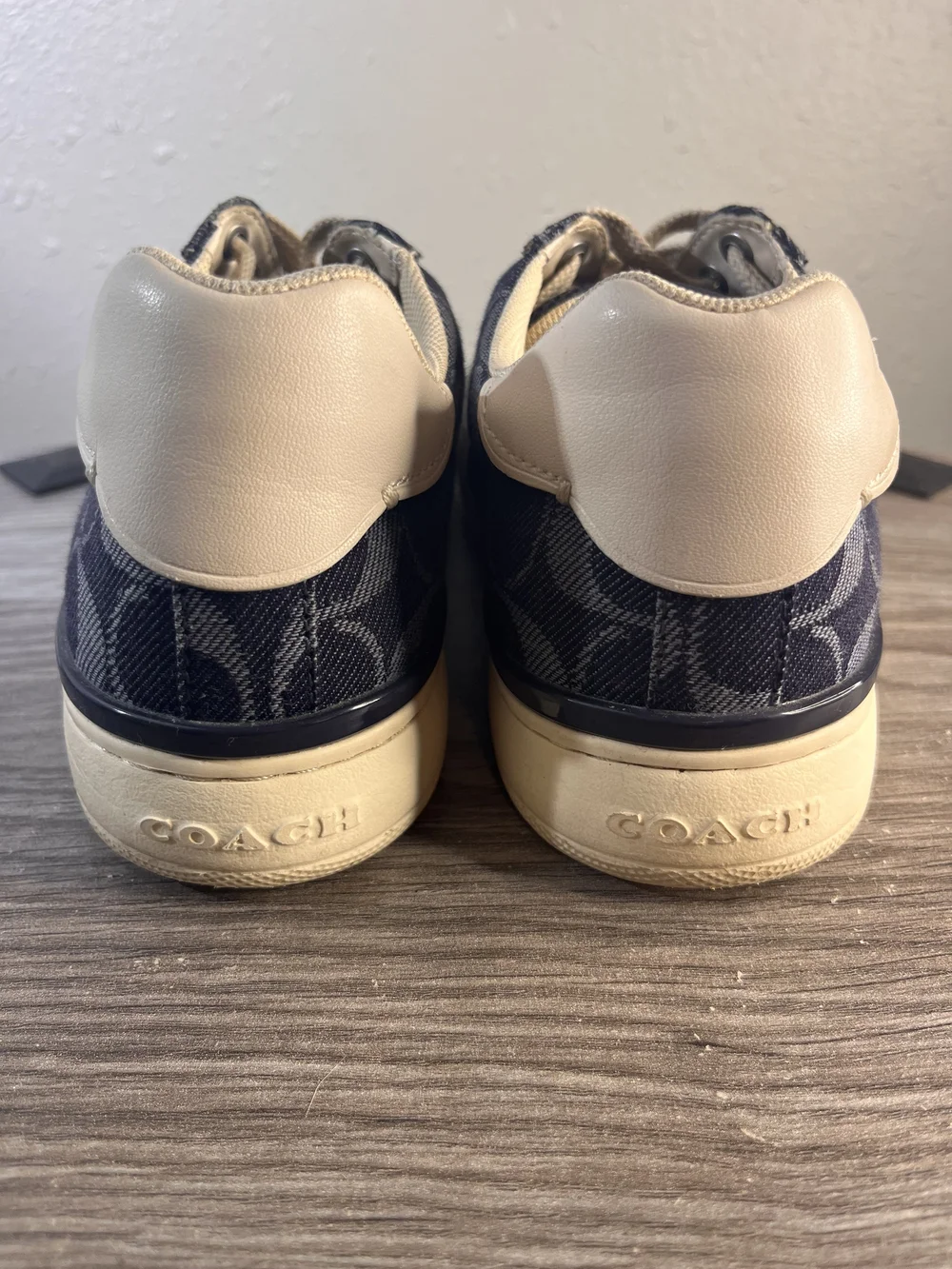 Coach Kids Floral & Signature Canvas Low-Tops in Brown and Navy